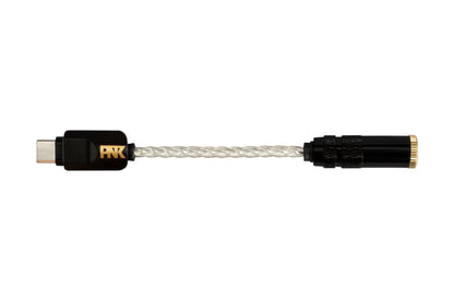 ピエール中野監修  Type-C to 4.4mm バランス変換アダプタ  HSE-AD03B-pnk  バランスピダック  DAC　正面　真直ぐ